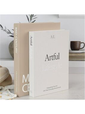 Decorative faux books set coffee table storage boxes bookshelf home decor